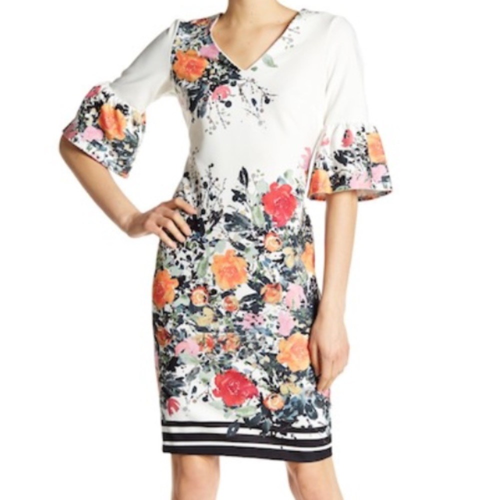 Bell-Sleeve Dress